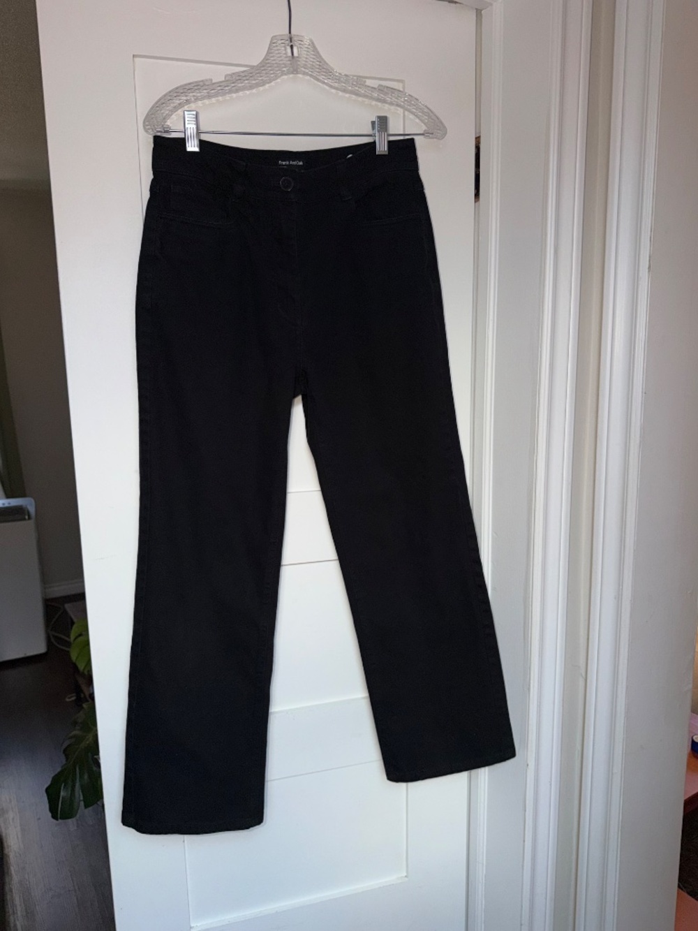 Frank And Oak Black Wide Leg Jeans – Size 8 - Picture 3 of 13